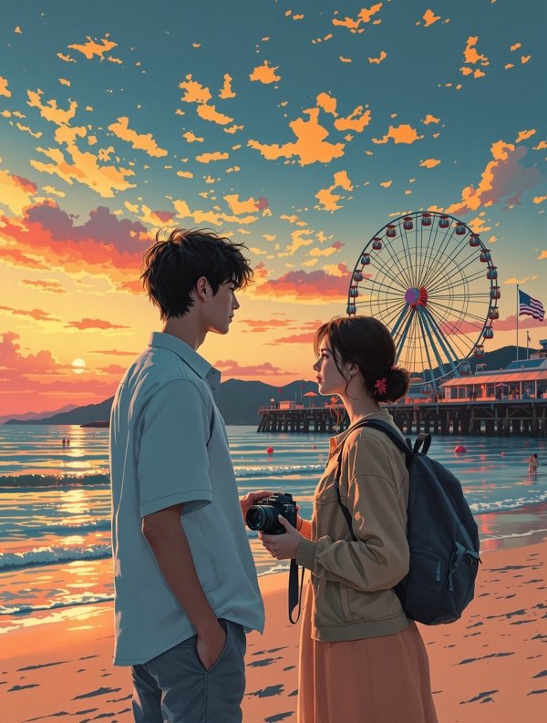 影片《夏日遇见你》海报,发生在青岛的青春恋爱作品