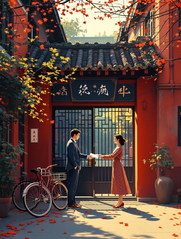 影片《第一封信》海报,发生在北京的爱情电影作品